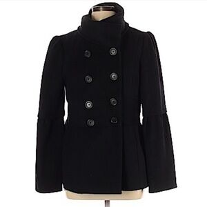 LOFT women’s Black wool coat Size 6